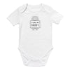 Body neonato con slogan in cotone organico